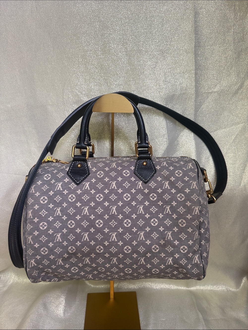 Louis Vuitton Encre Idylle Monogram Speedy Bandouliere 30 with crossbody strap